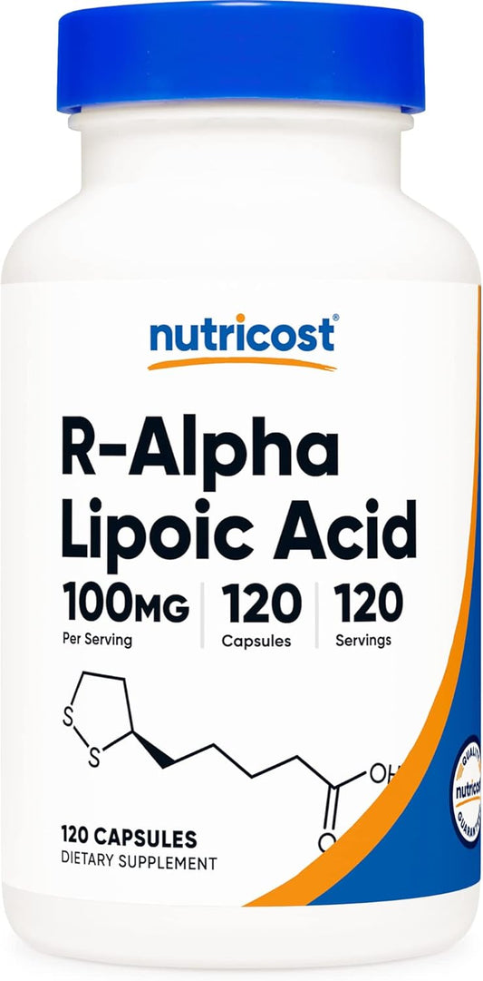 Nutricost R-Alpha Lipoic Acid 100Mg, 120 Capsules - Veggie Capsules, Non-Gmo, Gluten Free