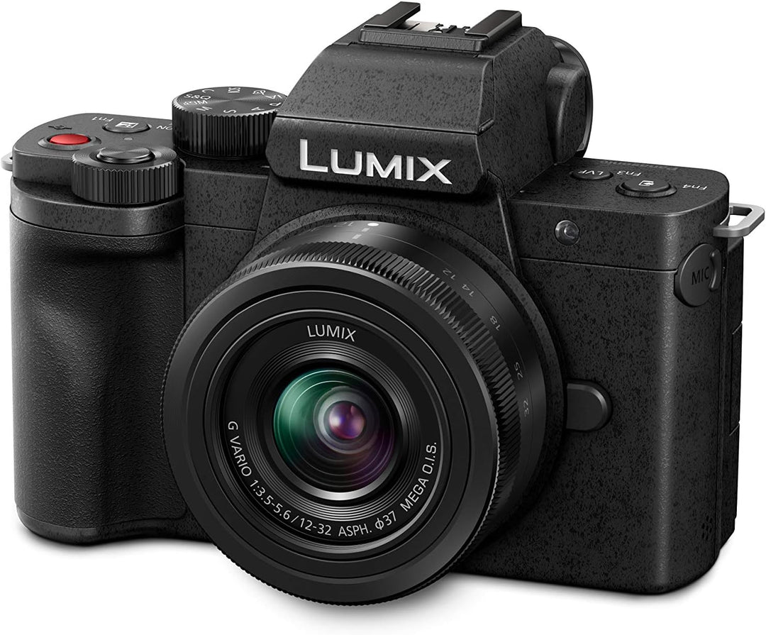 Panasonic LUMIX G100 4K Mirrorless Camera for Photo and Video, Built-In Microphone with Tracking, Micro Four Thirds Interchangeable Lens System, 12-32Mm Lens, 5-Axis Hybrid I.S., DC-G100DKK (Black)