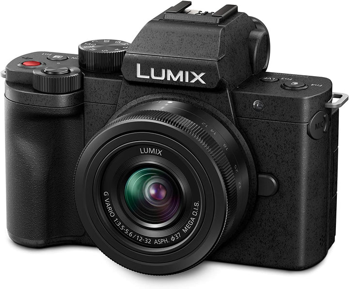 Panasonic LUMIX G100 4K Mirrorless Camera for Photo and Video, Built-In Microphone with Tracking, Micro Four Thirds Interchangeable Lens System, 12-32Mm Lens, 5-Axis Hybrid I.S., DC-G100DKK (Black)