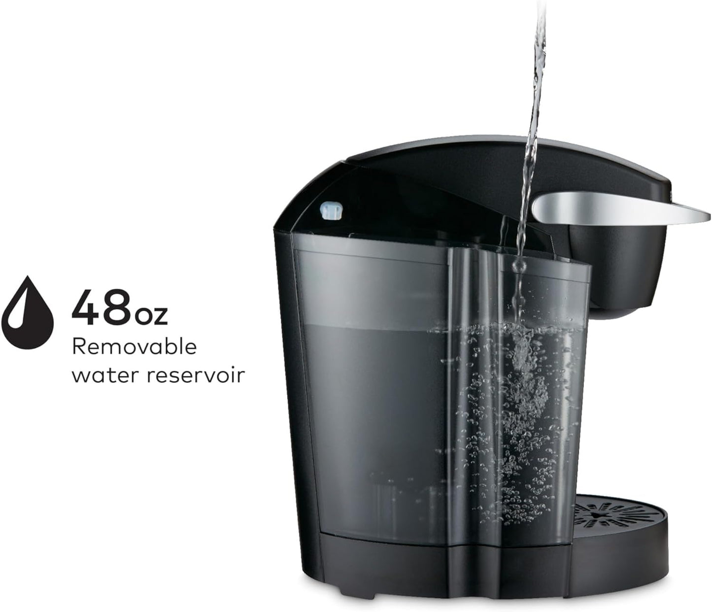 Keurig K-Classic Single Serve K-Cup Pod Coffee Maker, with 3 Brew Sizes, 48Oz Removable Reservoir, Black