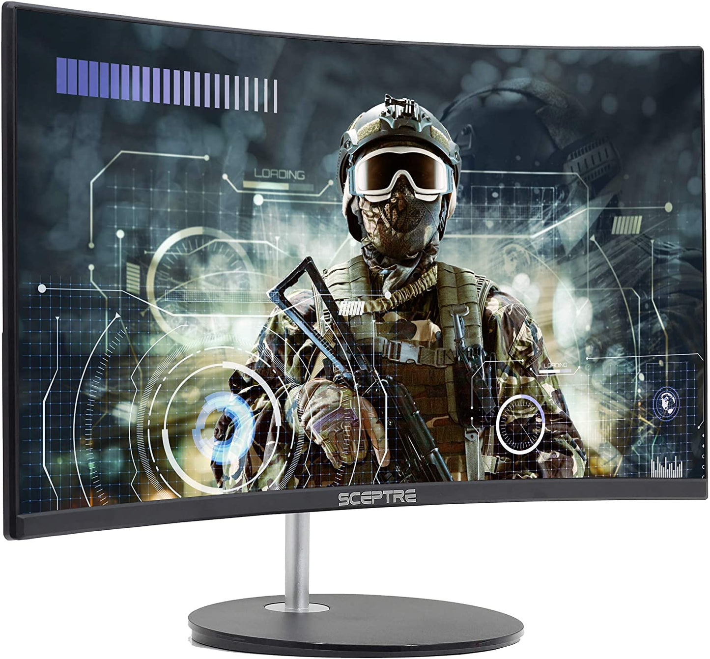 Sceptre Curved 24-Inch Gaming Monitor 1080P R1500 98% Srgb HDMI X2 VGA Build-In Speakers, VESA Wall Mount Machine Black (C248W-1920RN Series)