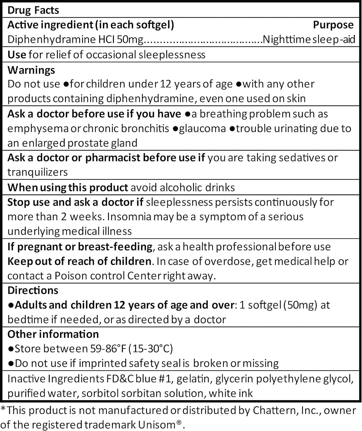 Sleep Aid, Diphenhydramine Hcl 50Mg, 220 Softgels - Fall Asleep Faster, Deeper Restful Sleeping, Non Habit-Forming