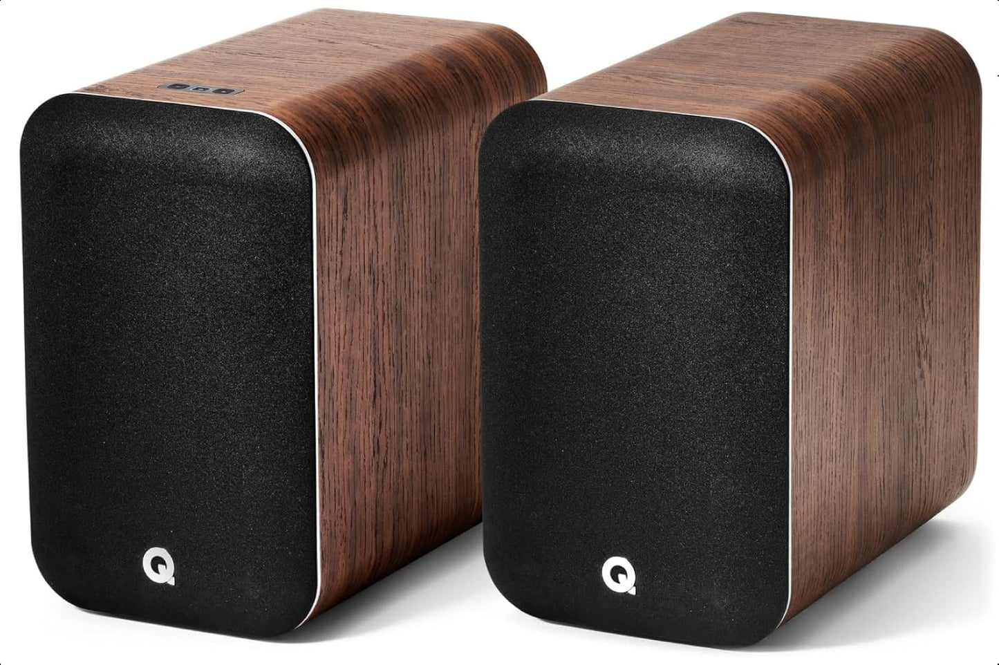 Q Acoustics M20 Bluetooth Speakers HD Wireless Speakers Music System Walnut - Tweeter 0.9", Mid Bass/Driver 4.9", Freq. Response 55Hz–22Khz, Crossover Freq. 2.4Khz - Powered Speakers