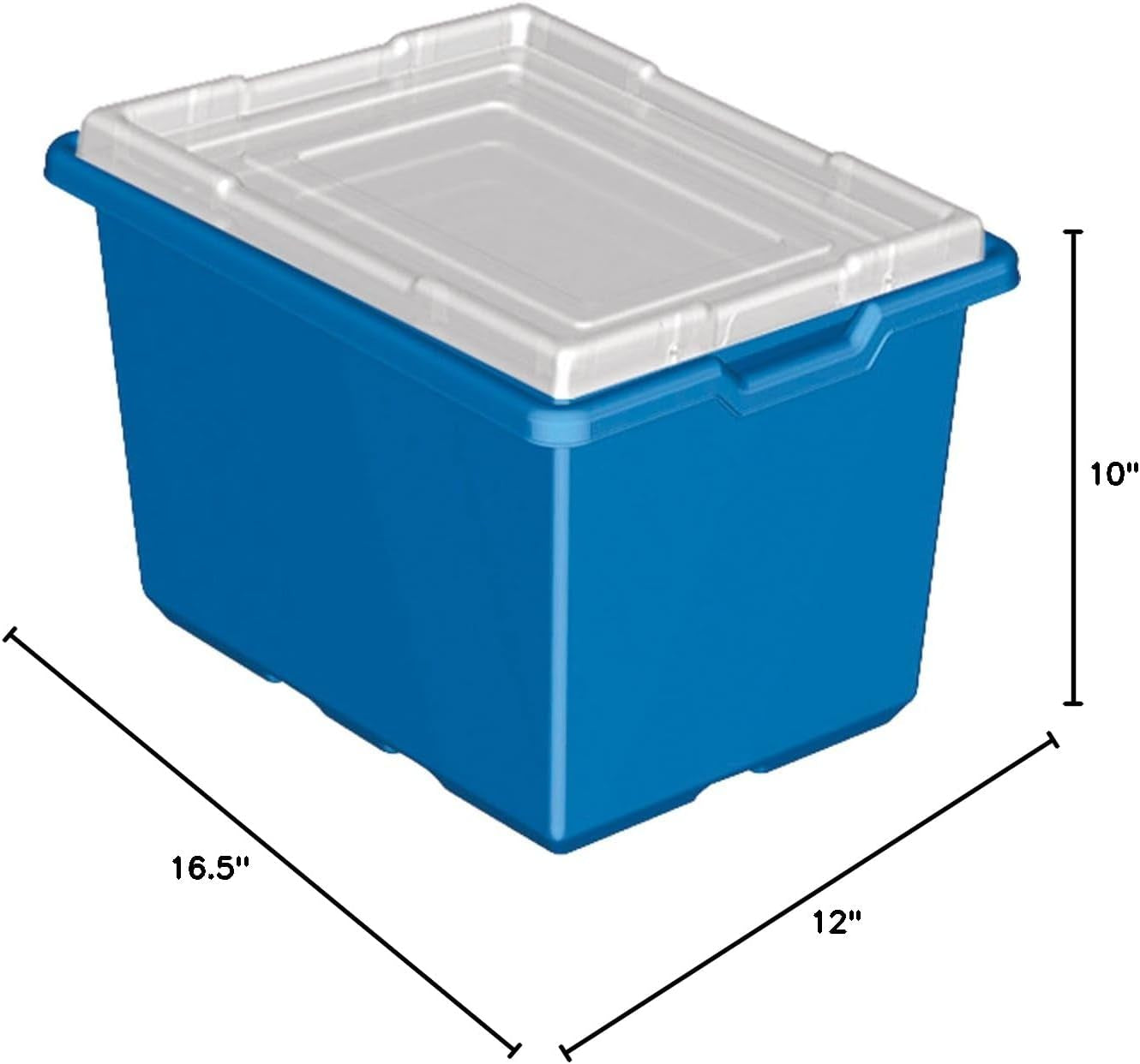 LEGO Education Blue Storage Bins 9840 for Classrooms & Home, Girls & Boys (6 Bins, 12Piece)