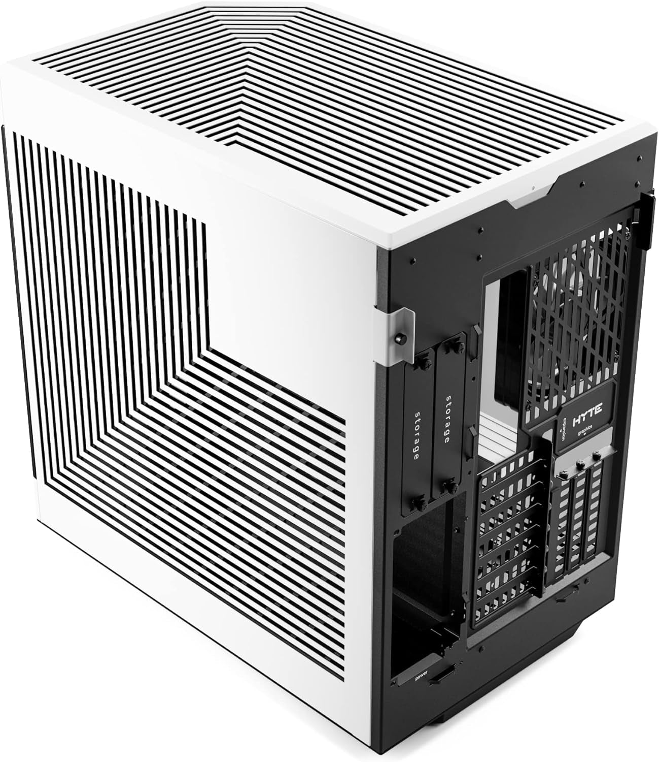 HYTE Y60 Modern Aesthetic Dual Chamber Panoramic Tempered Glass Mid-Tower ATX Computer Gaming Case with PCIE 4.0 Riser Cable Included, White (CS-HYTE-Y60-BW)