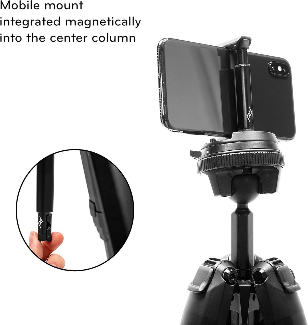 Peak Design Travel Tripod (Carbon Fiber) Ultra-Portable, Stable and Compact Professional Camera Tripod
