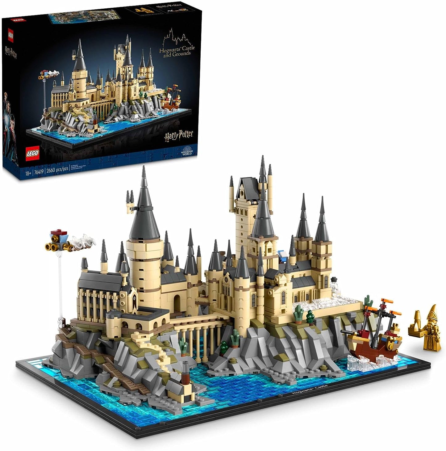 LEGO Harry Potter Hogwarts Castle and Grounds 76419 Building Set, Gift Idea for Adults, Buildable Display Model, Collectible Harry Potter Playset, Recreate Iconic Scenes from the Wizarding World