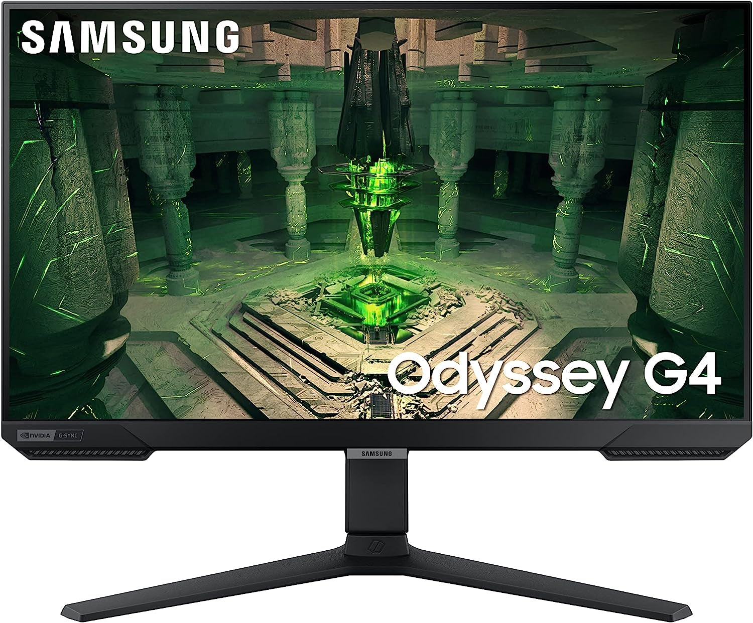 SAMSUNG 25" Odyssey G4 Series FHD Gaming Monitor, IPS, 240Hz, 1Ms, G-Sync Compatible, AMD Freesync Premium, HDR10, Ultrawide Game View, Displayport, HDMI, Fully Adjustable Stand, LS25BG402ENXGO