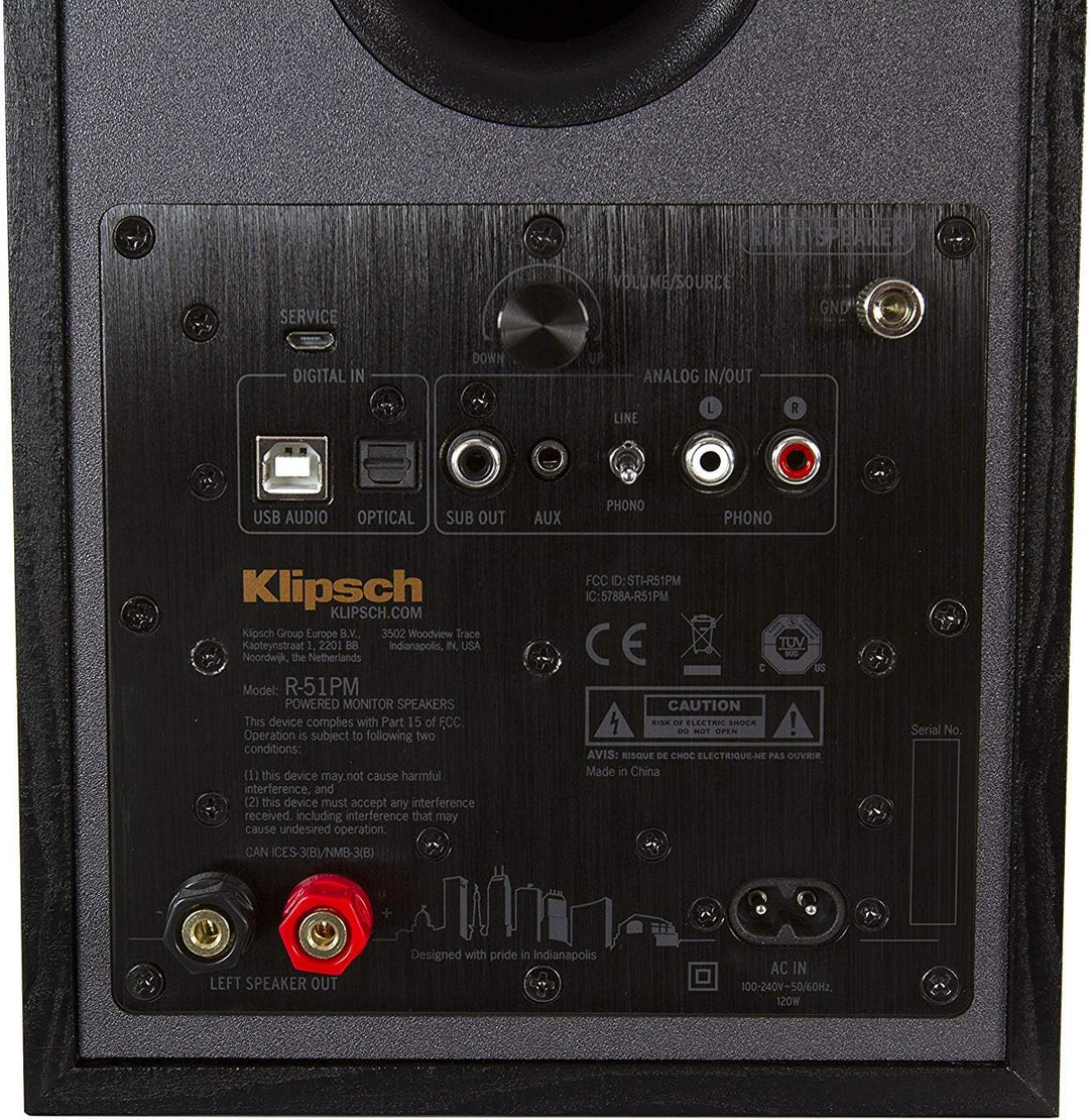 Klipsch R-51PM Powered Bluetooth Speaker,Black