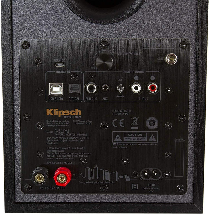 Klipsch R-51PM Powered Bluetooth Speaker,Black