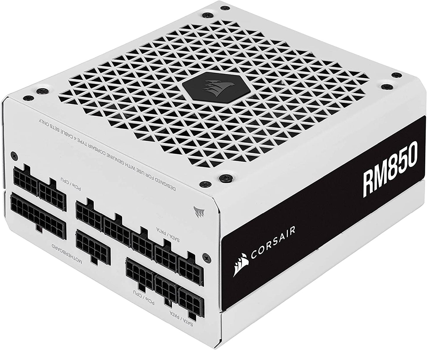 CORSAIR RM Series (2021), White, RM850, 850 Watt, 80 plus Gold Certified, Fully Modular Power Supply