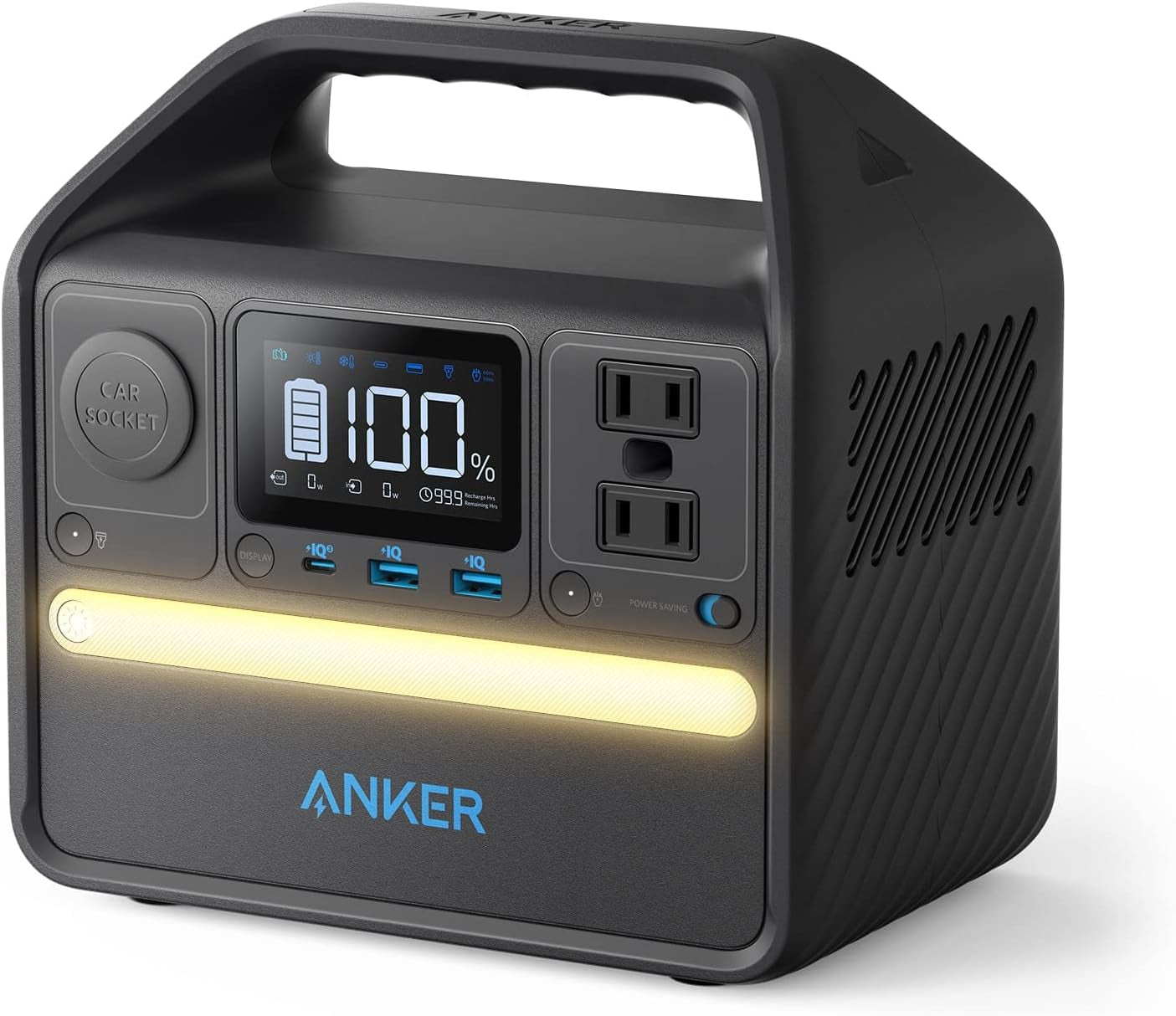 Anker 521 Portable Power Station Upgraded with Lifepo4 Battery, 256Wh 6-Port Powerhouse, 300W (Peak 600W) Solar Generator (Solar Panel Optional), 2 AC Outlets, 60W USB-C PD Output, Outdoor Generator