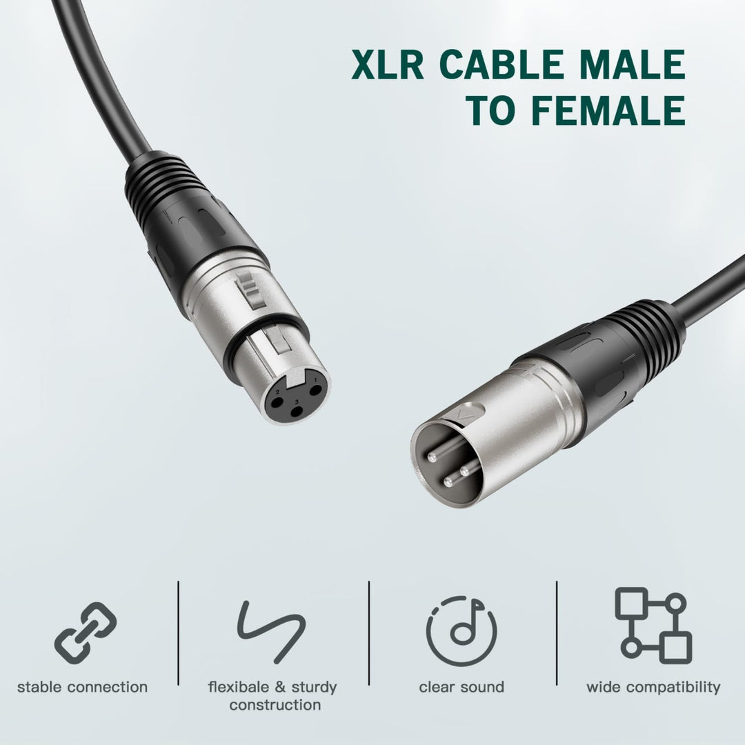 FIFINE L9 – Cable XLR profesional (3m) con blindaje y conductores de calidad