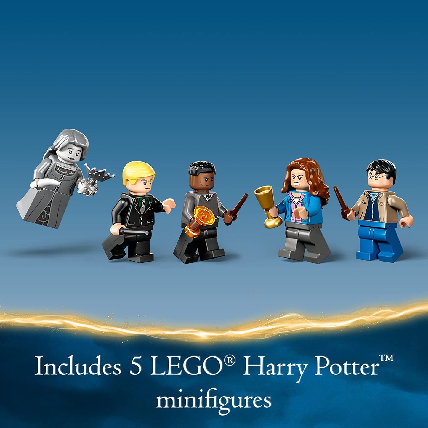 LEGO Harry Potter Hogwarts: Room of Requirement Building Set 76413 Castle Building Toy from Harry Potter Movie Featuring Harry, Hermione and Ron Mini Figures, Wands, Fire Serpent, and Deathly Hallows