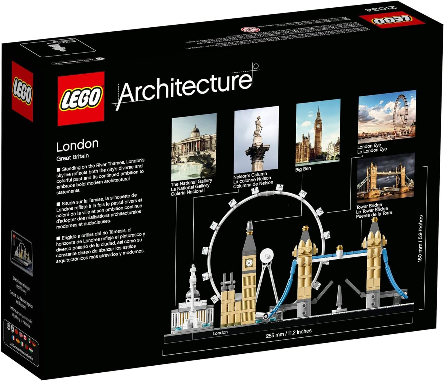 LEGO Architecture London Skyline Collection 21034 Building Set Model Kit and Gift for Kids and Adults (468 Pieces)