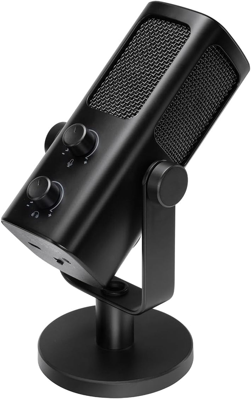 FIFINE Usb-Podcast-Condenser-Microphone for Studio-Recording/Computer-Streaming, Desktop-Metal-Mic for Youtube Music Vocal Creation, with Monitor-Mix Volume-Control, Low-Cut Switch (PROFILE3)