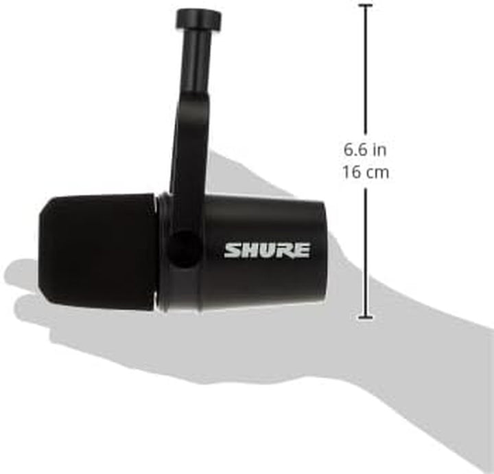 Shure MV7X Microphone - XLR Only Pro Quality Dynamic Mic for Podcasting & Vocal Recording, Voice-Isolating Technology, All Metal Construction, Mic Stand Compatible, Optimized Frequency - Black