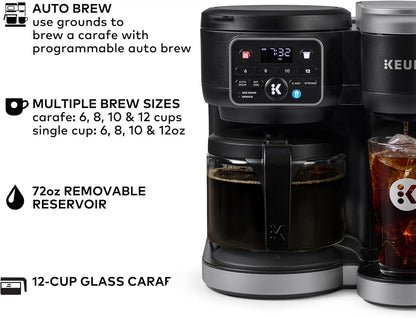 Keurig K-Duo Hot & Iced Single Serve & Carafe Coffee Maker, Multistream Technology, 72Oz Reservoir (Gen 2)