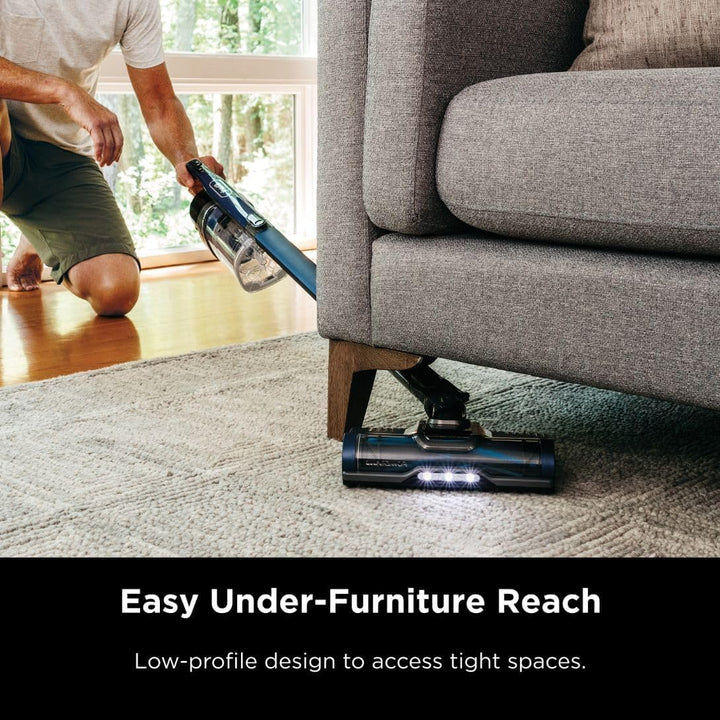 Shark Cordless Vacuum Cleaner with HEPA Filter, Lightweight, Portable, Rechargeable, Powerful Pet Hair Pickup, Removable Handheld, Crevice Tool, Dusting Brush, 50-Min Runtime, Blue, IZ363HT