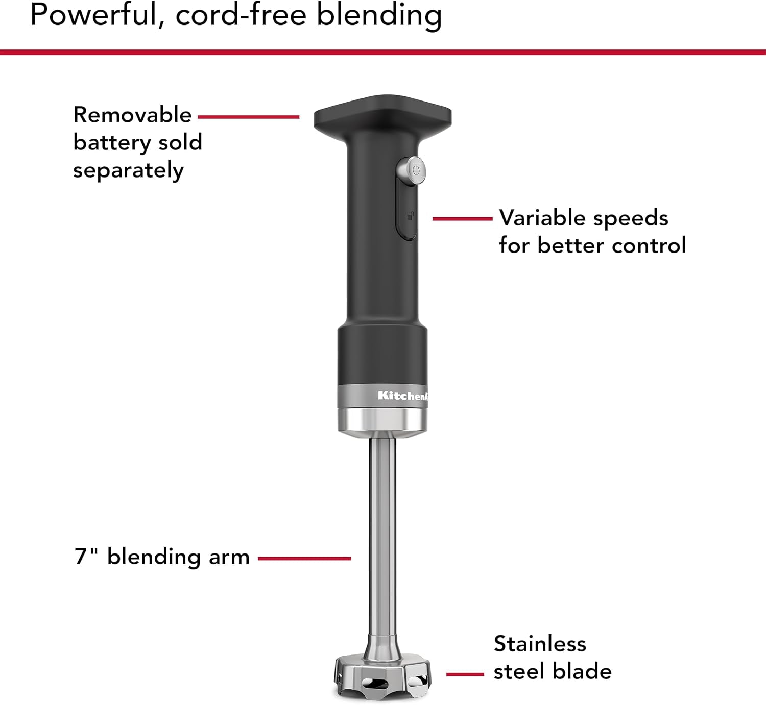 Kitchenaid Go™ Cordless Hand Blender - Battery Included, KHBRV71