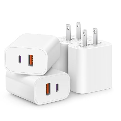 CXX Cargador 20W 4Pack doble puerto USB-C y USB-A carga rapida