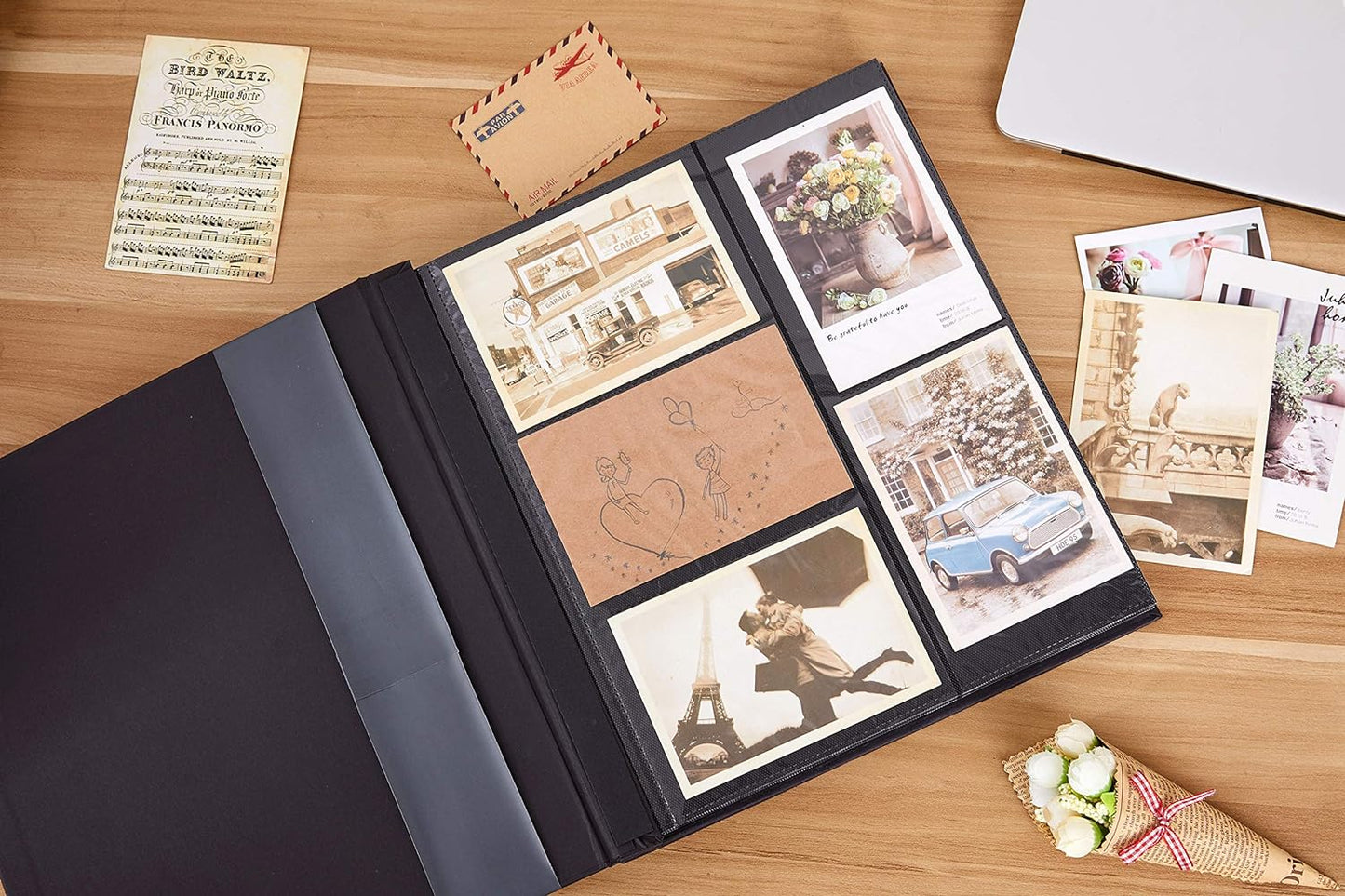 Kieragrace KG Jocelyn Photo Album – Black, Holds 400 4" X 6" Photos