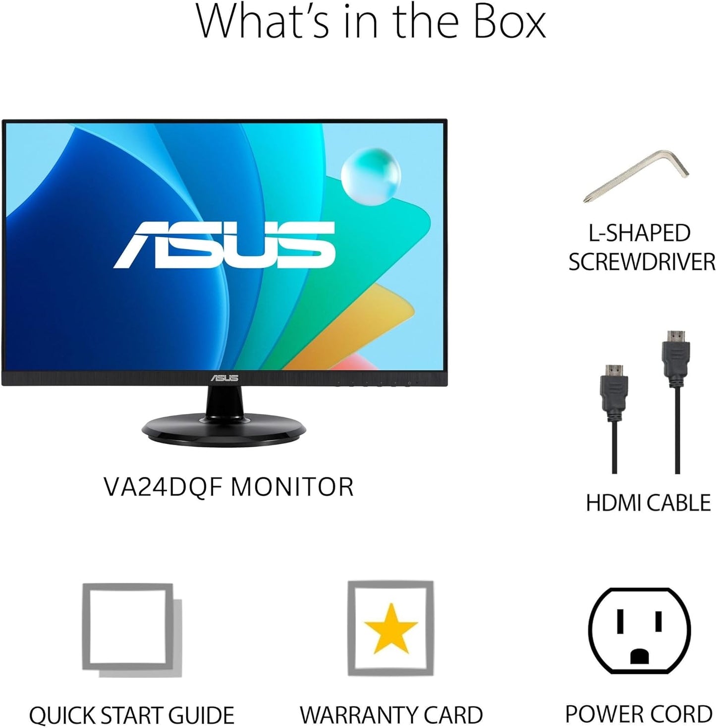 ASUS 24” (23.8-Inch Viewable) 1080P Eye Care Monitor (VA24DQF) - IPS, Full HD, Frameless, 100Hz, 1Ms, Adaptive-Sync, for Working and Gaming, Low Blue Light, Flicker Free, Displayport, 3 Year Warranty