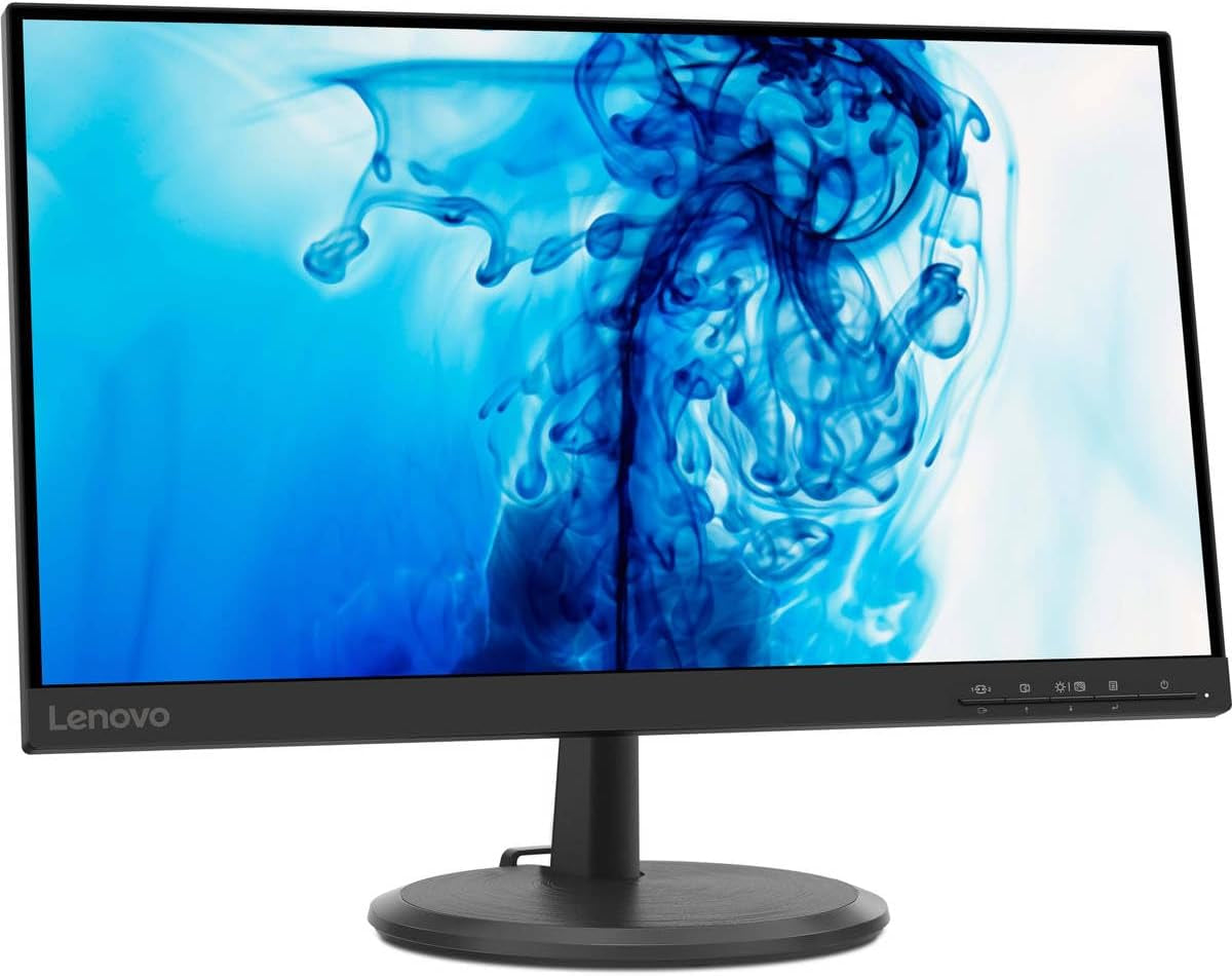 Lenovo D22E-20 Monitor, 21.45” FHD Display, Customizable Tilt Stand, HDMI and VGA Ports, 250 Cd/M² Brightness, Flicker-Free, 75Hz Refresh Rate, AMD Freesync, Raven Black