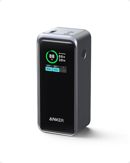 Anker Prime Power Bank, 20,000Mah Portable Charger with 200W Output, Smart Digital Display, 2 USB-C and 1 USB-A Port Compatible with Iphone 16/15/14/13 Series, Samsung, Macbook, Dell, and More