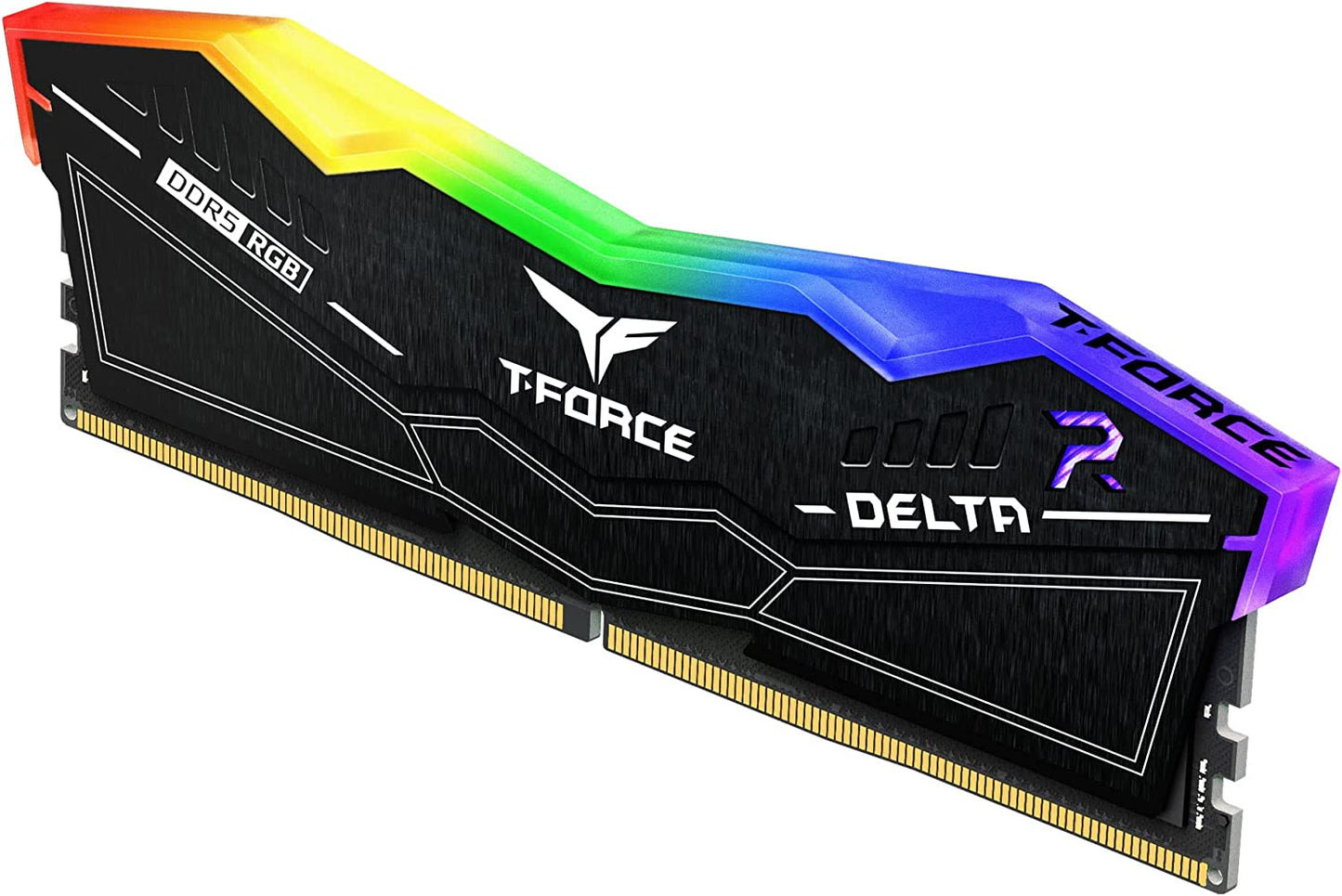 TEAMGROUP T-FORCE DELTA RGB DDR5 Ram 32GB (2X16Gb) 6000Mhz PC5-48000 CL30 Intel XMP 3.0 AMD Expo Compatible Desktop Memory Black FF3D532G6000HC30DC01