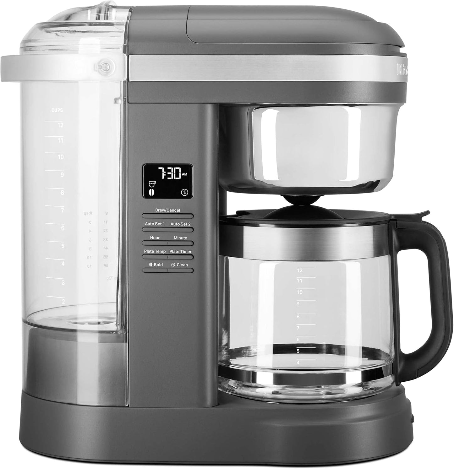 Kitchenaid KCM1209DG Drip Coffee Maker, 12 Cup, Matte Grey