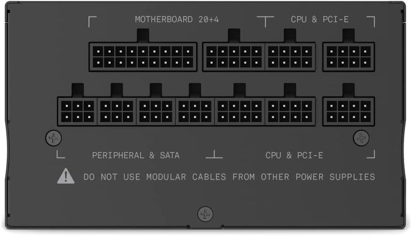 NZXT C750 PSU (2022) - PA-7G1BB-US - 750 Watt PSU - 80+ Gold Certified - Fully Modular - Sleeved Cables - ATX Gaming Power Supply