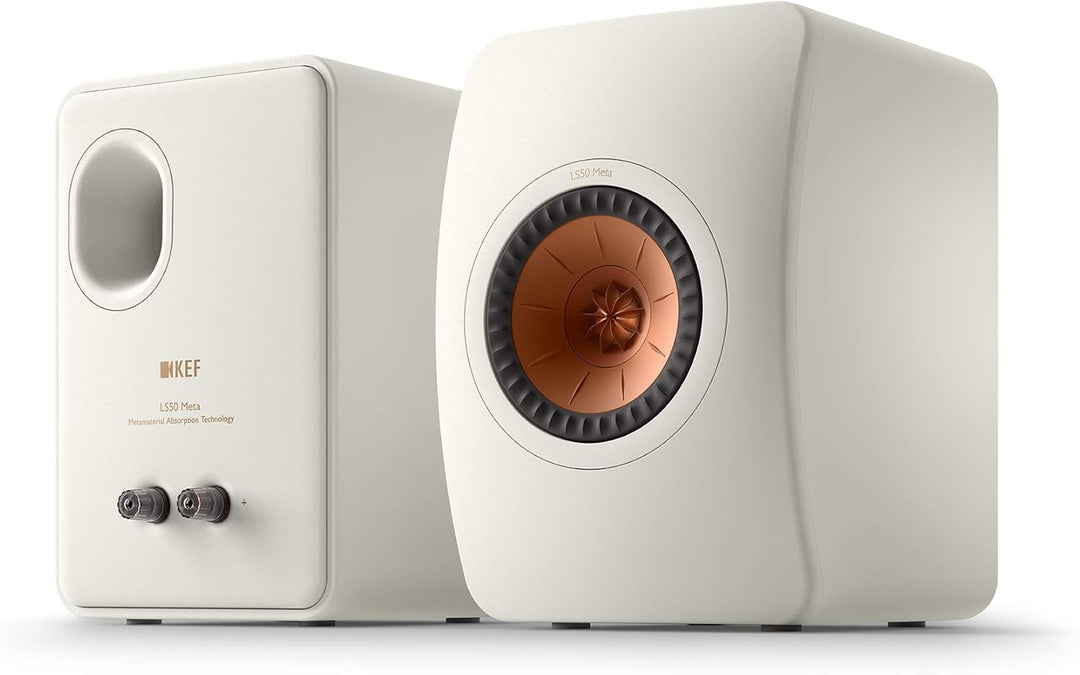 KEF LS50 Meta Passive Bookshelf Speakers - Pair (Mineral White)