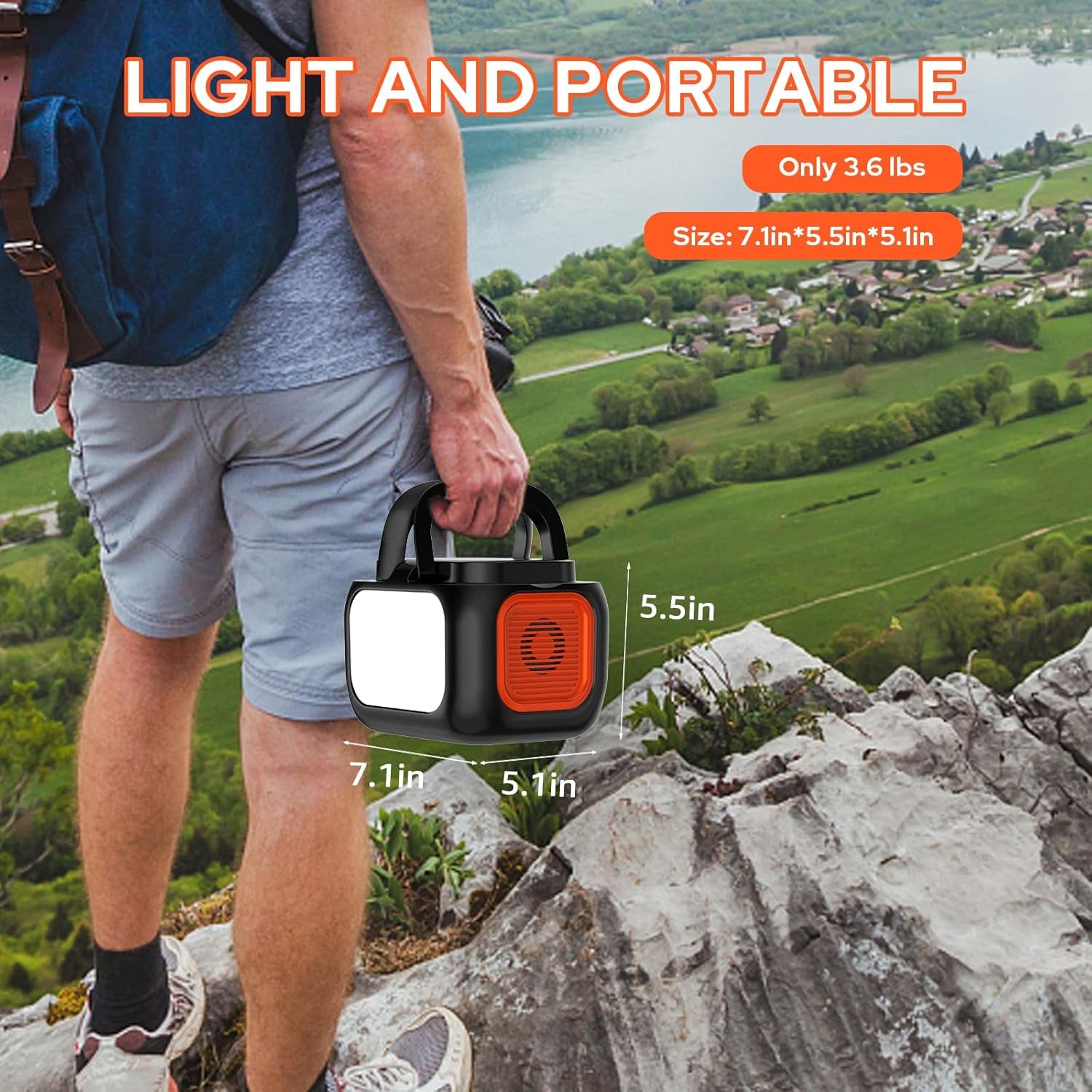 Portable Power Station 97Wh Power Bank 26400Mah Battery Pack Fasting Charging 150W AC Outlet Solar Generators with Wireless Charging Battery Bank LED Flashlight Power Supply for Camping RV Emergency