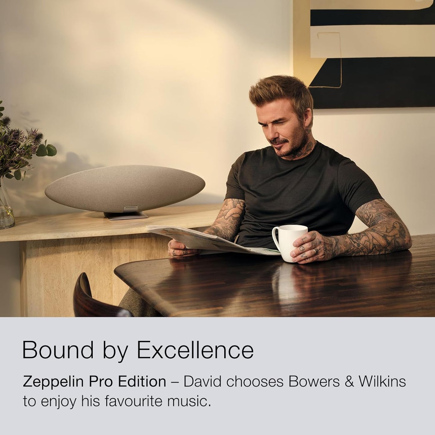 Bowers & Wilkins Zeppelin Pro Edition Wireless Speaker, Iconic Design, 5 Drivers Including Subwoofer, Wireless Streaming via Bluetooth, Airplay 2 & Spotify Connect, Multiroom Support, Solar Gold