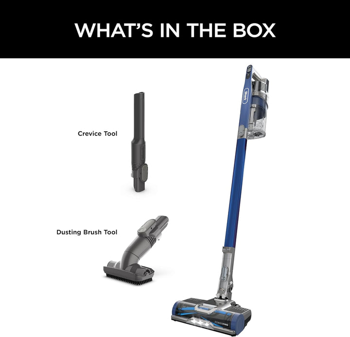 Shark Cordless Vacuum Cleaner with HEPA Filter, Lightweight, Portable, Rechargeable, Powerful Pet Hair Pickup, Removable Handheld, Crevice Tool, Dusting Brush, 50-Min Runtime, Blue, IZ363HT