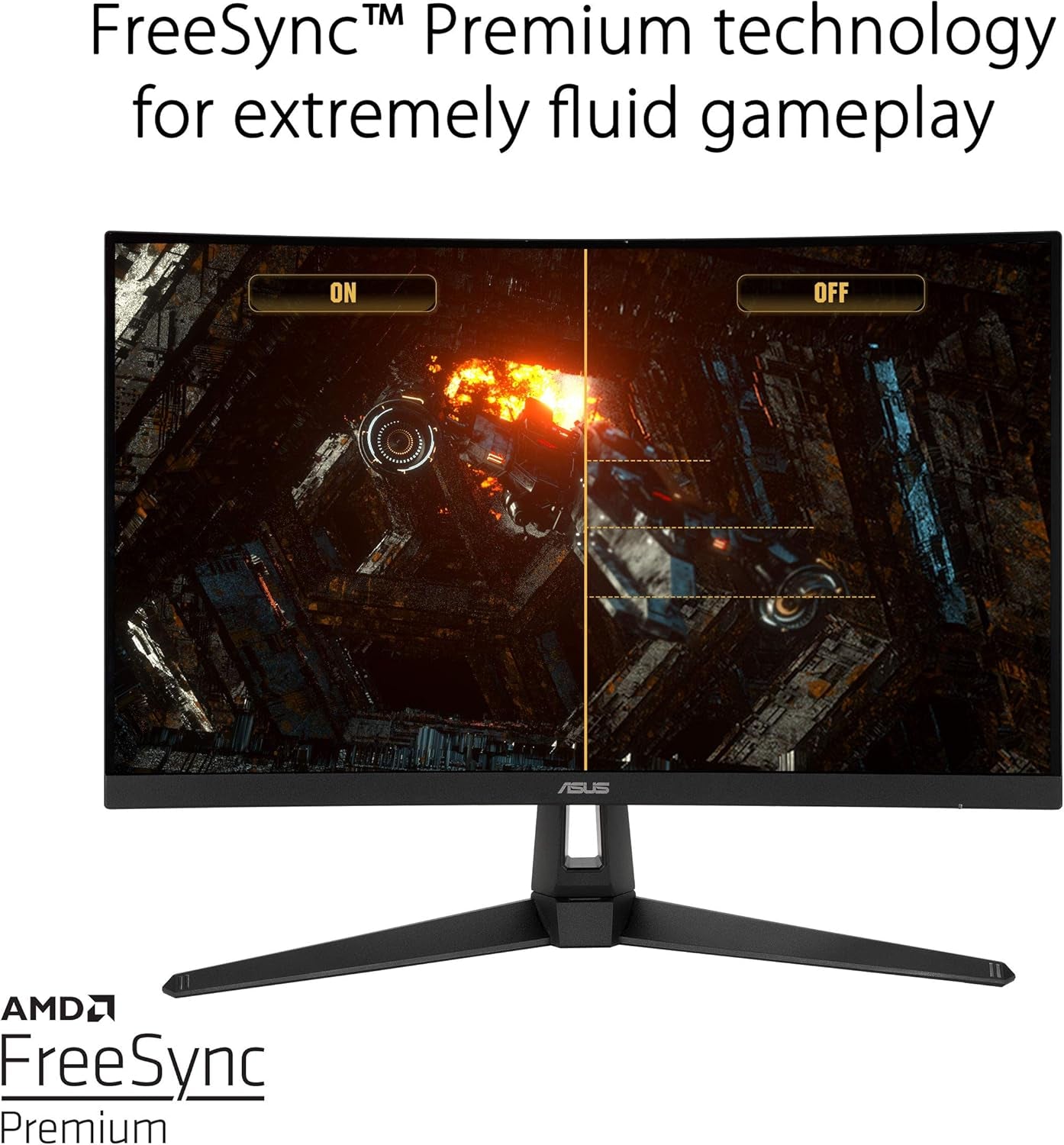 ASUS TUF Gaming VG27VH1B 27” Curved Monitor, 1080P Full HD, 165Hz (Supports 144Hz), Extreme Low Motion Blur, Adaptive-Sync, Freesync Premium, 1Ms, Eye Care, HDMI D-Sub, BLACK