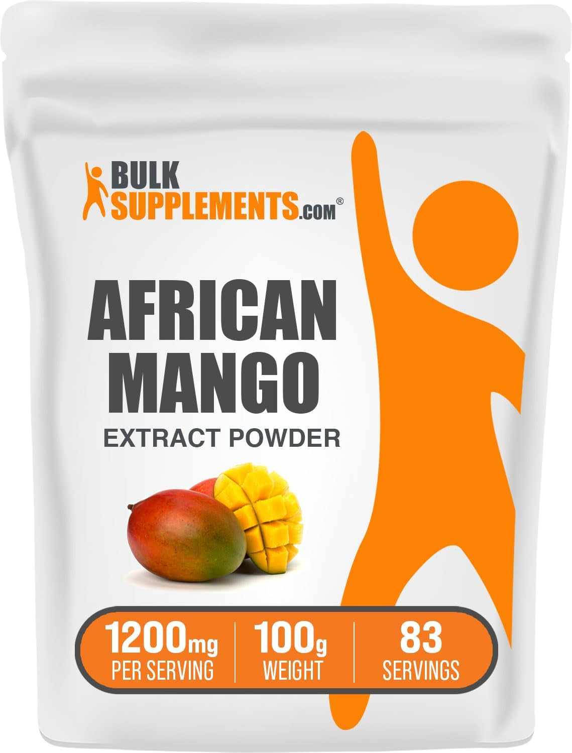 Bulksupplements.Com African Mango Extract Powder - Irvingia Gabonensis, African Mango Supplements, African Mango Powder - Gluten Free, 1200Mg per Serving, 100G (3.5 Oz) (Pack of 1)