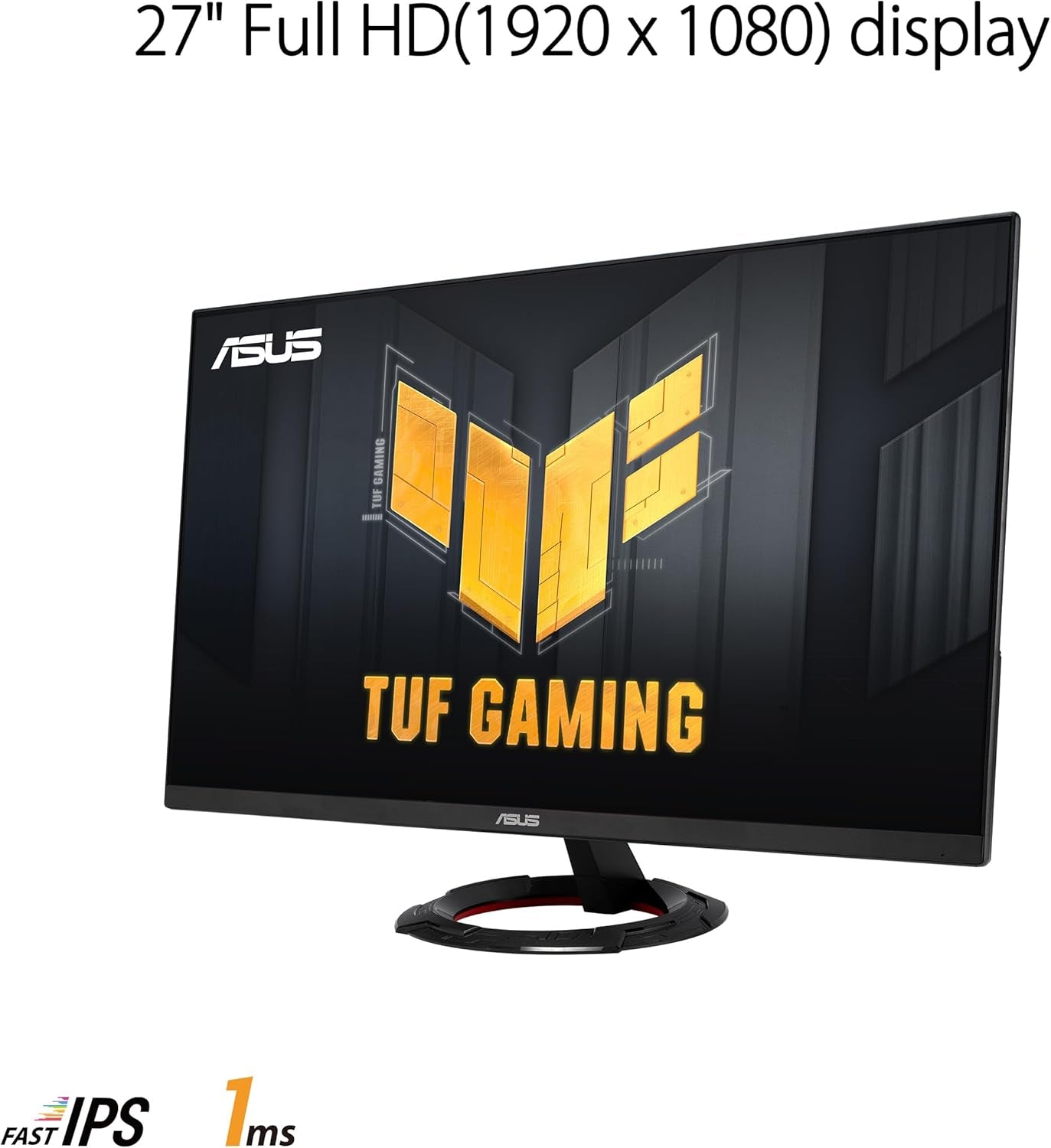 ASUS TUF Gaming 27” 1080P Monitor (VG279Q3R) - Full HD, 180Hz, Fast IPS, Extreme Low Motion Blur, 1Ms, Freesync, Variable Overdrive, Shadow Boost, Eye Care, 100% Srgb, 3 Yr Warranty