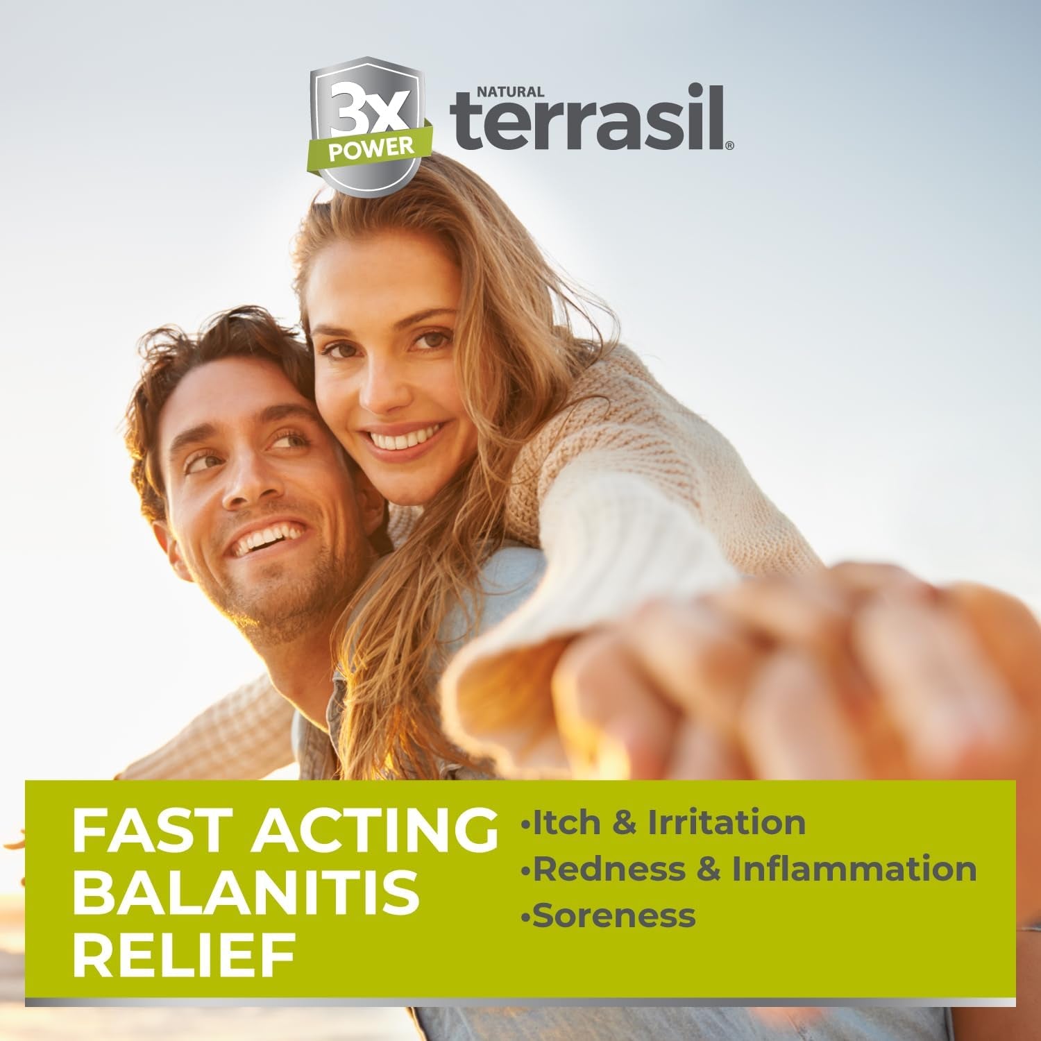 Terrasil Balanitis Relief - Balanitis Treatment for Men, Natural Soothing Foreskin Ointment for Relief from Symptoms of Irritation, Itch, and Inflammation. Dermatologist Tested (.5Oz)