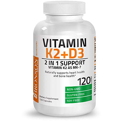 Bronson Vitamina K2 MK-7 + D3 120 Cápsulas | Non-GMO