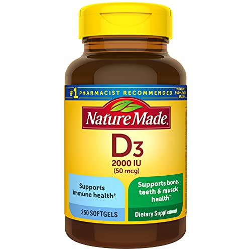 Nature Made Vitamina D3 2000 IU 250 Softgels