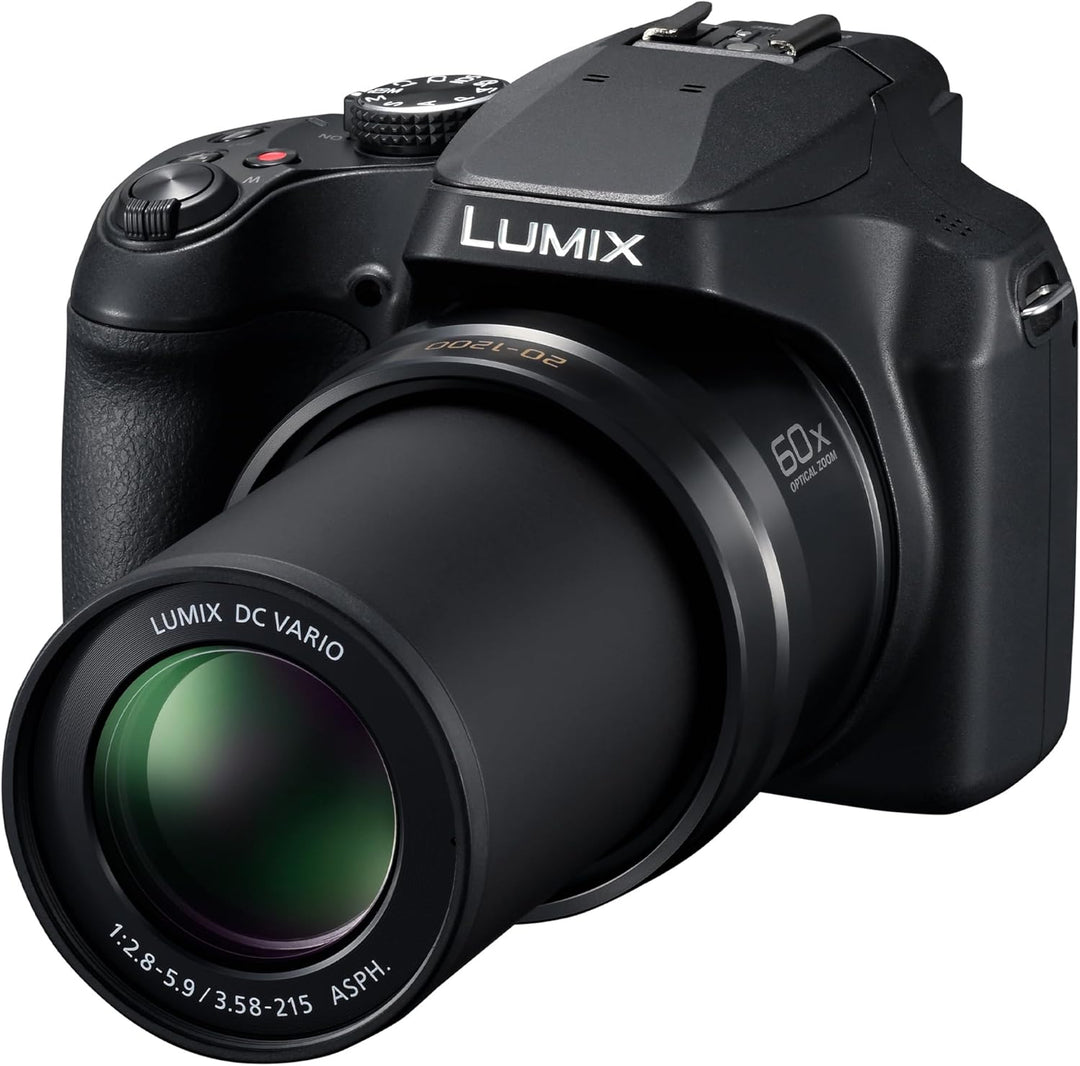 Panasonic LUMIX FZ80D Compact Camera with 20-1200Mm Zoom Lens, Point and Shoot Digital Camera with 4K Video/Photo Recording and Power Optical Image Stabilizer - DC-FZ80D