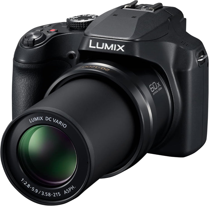 Panasonic LUMIX FZ80D Compact Camera with 20-1200Mm Zoom Lens, Point and Shoot Digital Camera with 4K Video/Photo Recording and Power Optical Image Stabilizer - DC-FZ80D