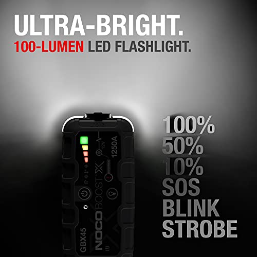 Arrancador de Bateria Noco GBX45 1250A Portatil 12V