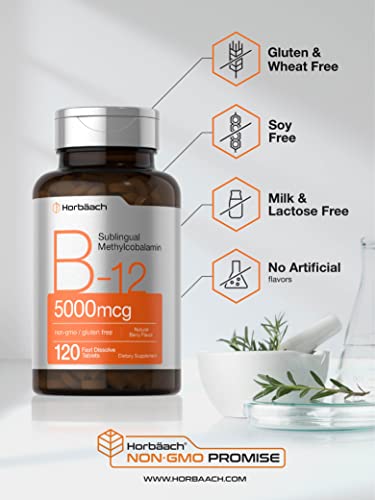Horbaach Vitamina B12 Sublingual 5.000 µg - 120 tabletas