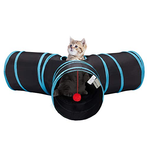 Tunel Tempcore CTT-3 Plegable 3 Vias con Juguete para Gatos