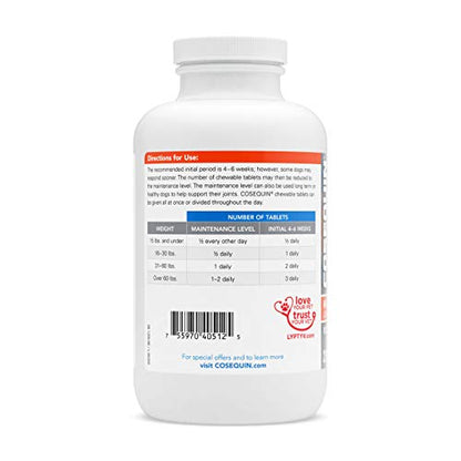 Nutramax COSEQUIN DS PLUS MSM – Suplemento Articulaciones Perros (250 tabl.)