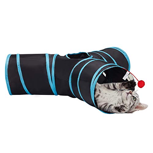 Tunel Tempcore CTT-3 Plegable 3 Vias con Juguete para Gatos