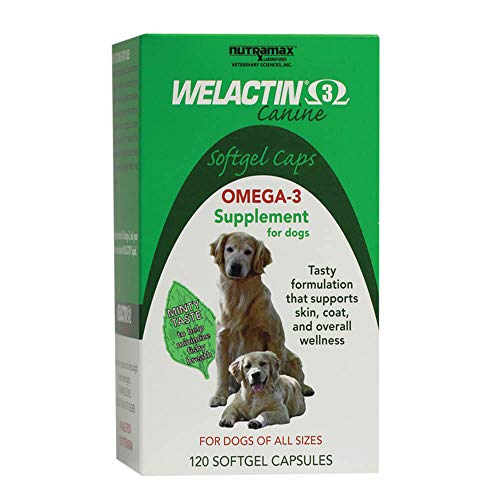 Nutramax Welactin 3 Canine 120 Capsulas Omega-3 para piel y pelaje perros